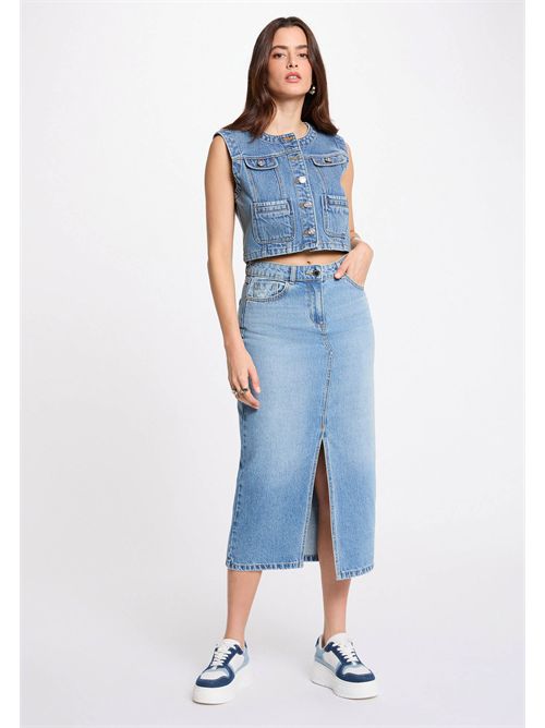 Gilet in denim VCHARMY ( TAGLIE FRANCESI ) MORGAN DE TOI | VCHARMYDENIM STONE