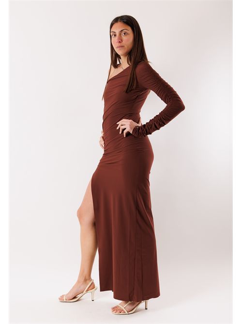 Abito lungo monospalla con spacco 2A3012 PATRIZIA PEPE | 2A3012JZ26B887