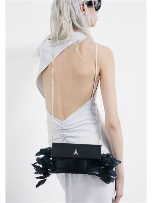 Leather clutch with feathers 2B0173 PATRIZIA PEPE | 2B0173V055K103