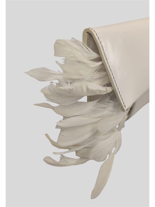 Clutch pelle con piume 2B0173 PATRIZIA PEPE | 2B0173V055W101