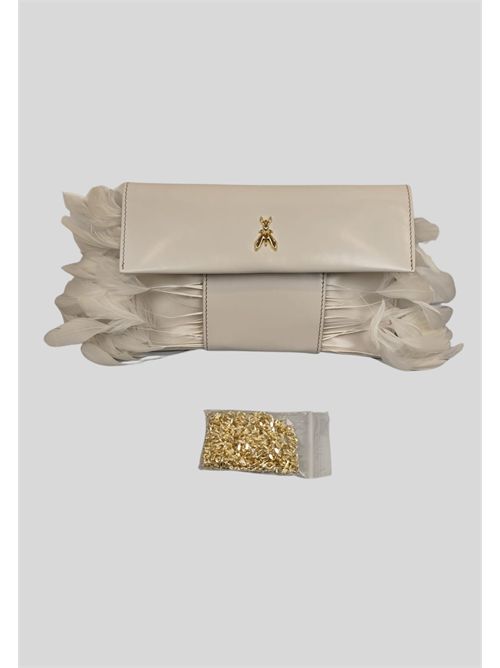 Clutch pelle con piume 2B0173 PATRIZIA PEPE | 2B0173V055W101