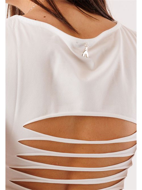 T-shirt aderente con schiena cut-out 2M4548 PATRIZIA PEPE | 2M4548J416W103