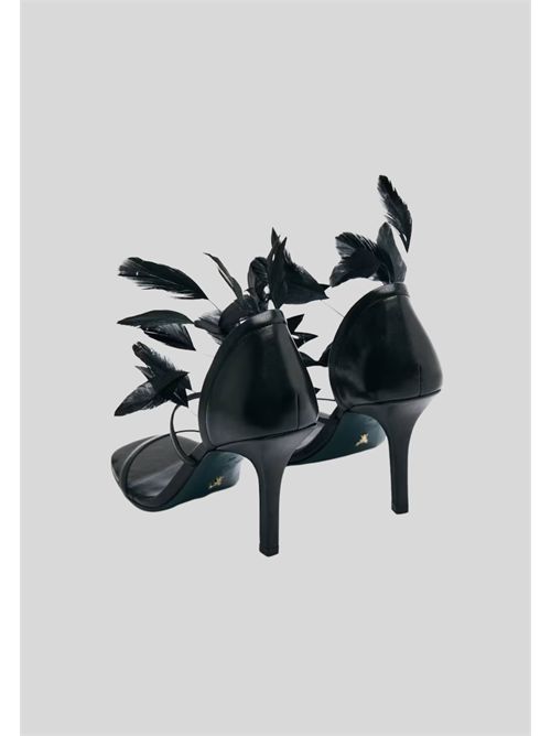Sandali in pelle con piume 2X0056V055 PATRIZIA PEPE | 2X0056V055K103
