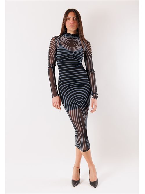 Abito midi aderente in mesh 8A1603 PATRIZIA PEPE | 8A1603J377J4U4