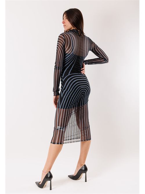 Abito midi aderente in mesh 8A1603 PATRIZIA PEPE | 8A1603J377J4U4