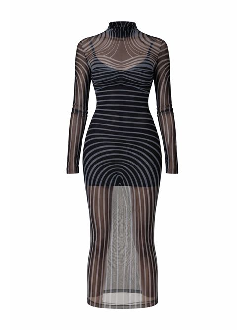 Abito midi aderente in mesh 8A1603 PATRIZIA PEPE | 8A1603J377J4U4