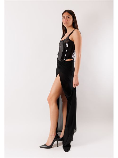 Abito lungo elegante con spacco 8A1629 PATRIZIA PEPE | 8A1629J401K103