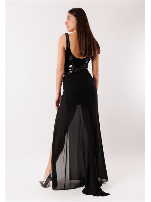 Abito lungo elegante con spacco 8A1629 PATRIZIA PEPE | 8A1629J401K103