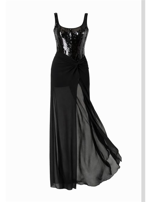 Abito lungo elegante con spacco 8A1629 PATRIZIA PEPE | 8A1629J401K103