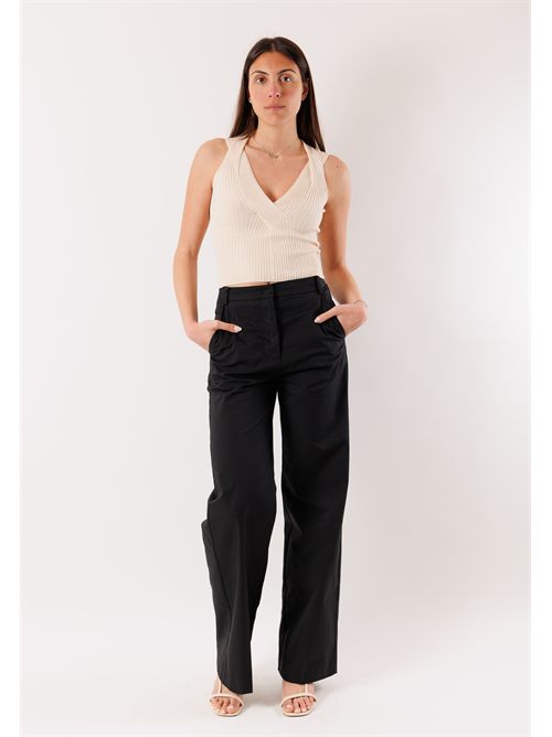 Top a costine scollo V 8K0365 PATRIZIA PEPE | 8K0365K300W409