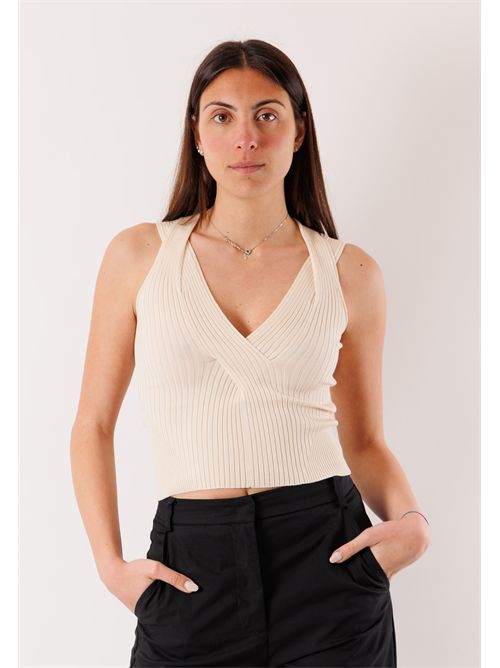 Top a costine scollo V 8K0365 PATRIZIA PEPE | 8K0365K300W409