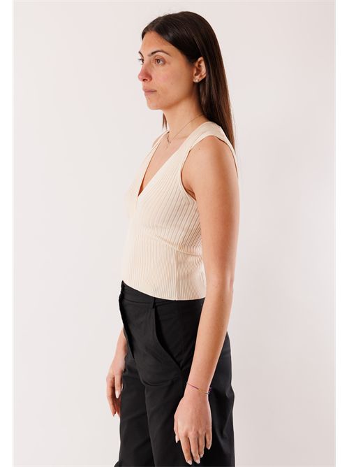 Top a costine scollo V 8K0365 PATRIZIA PEPE | 8K0365K300W409