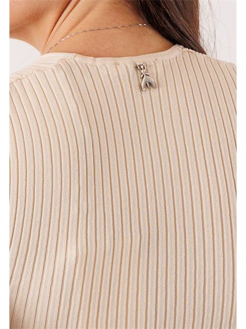 Top a costine scollo V 8K0365 PATRIZIA PEPE | 8K0365K300W409