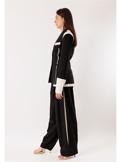 Giacca stretch bicolore 8S0571A498 PATRIZIA PEPE | 8S0571A498FG53