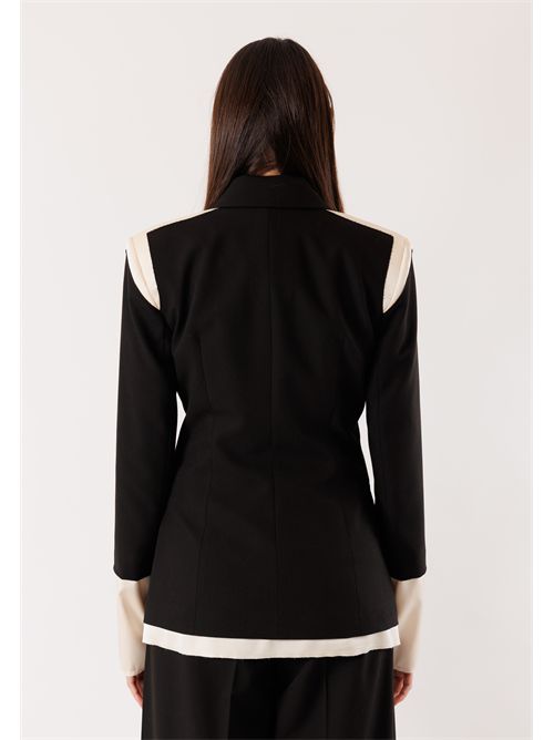 Giacca stretch bicolore 8S0571A498 PATRIZIA PEPE | 8S0571A498FG53
