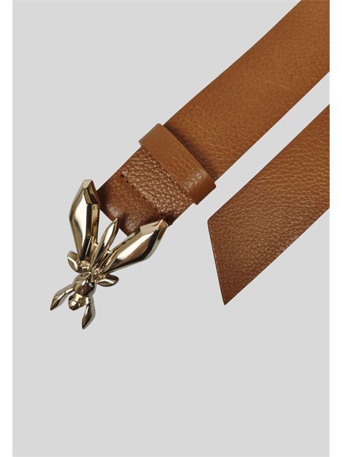 Cintura in pelle martellata con fibbia fly CW0471L001 PATRIZIA PEPE | CW0471L001B111