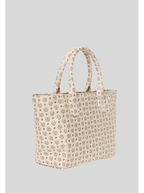Borsa shopper in tessuto logato TE8482 POLLINI | TE8482PP0EQ6D11BCANVAS AV-ST