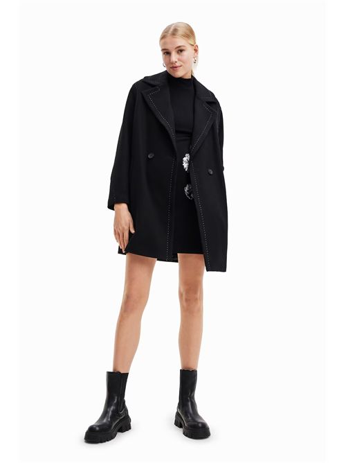 Cappotto doppiopetto corto in panno 23WWEWAU DESIGUAL | 23WWEWAU2000