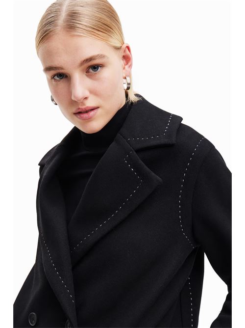 Cappotto doppiopetto corto in panno 23WWEWAU DESIGUAL | 23WWEWAU2000