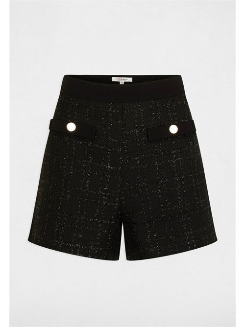 Pantaloncini aderenti in tweed neri da donna MORGAN DE TOI | SHICKNOIR