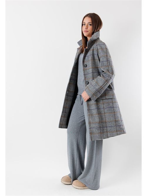 cappotto check B.YU | BY09106GRIGIO
