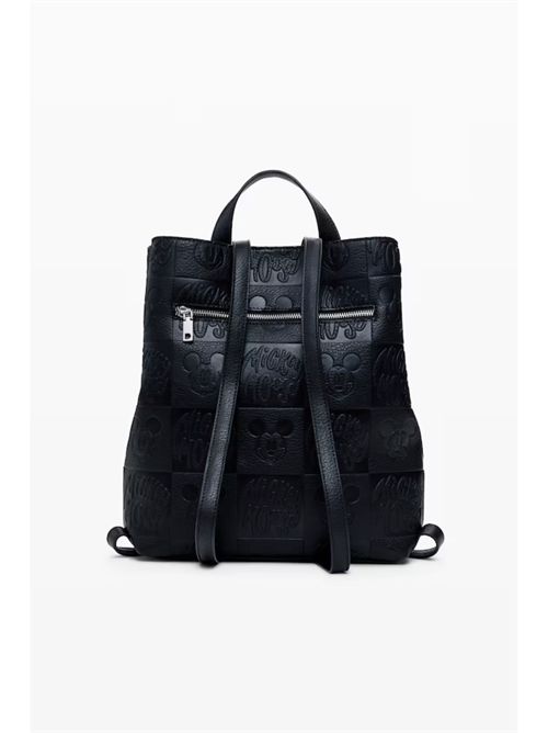 Black women's backpack in polyurethane with Disney Mickey Mouse logo 25WAKP02 DESIGUAL | 25WAKP022000