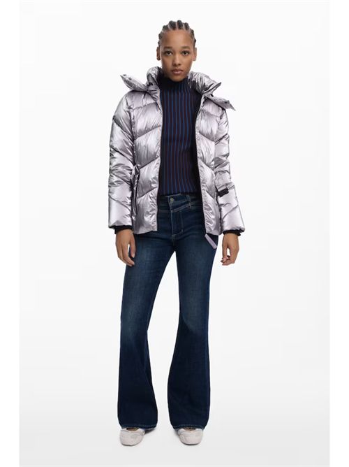 Short metallic effect down jacket 25WWEW29 DESIGUAL | 25WWEW293035