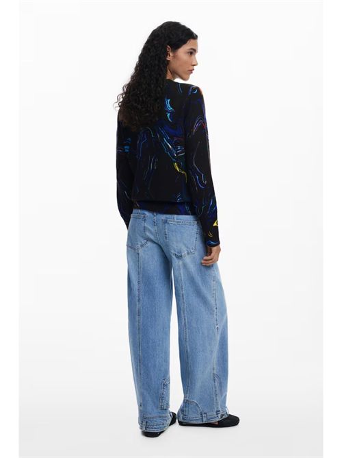 Sweater with multicolored print 25WWJF05 DESIGUAL | 25WWJF052000