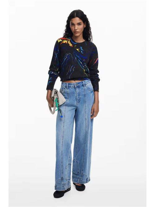 Sweater with multicolored print 25WWJF05 DESIGUAL | 25WWJF052000