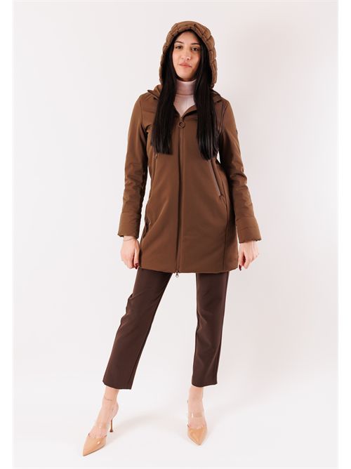 Cappotto tecnico con cappuccio XD6751 HOX | XD6751QUARZO FUME