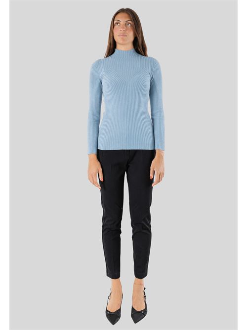 Thin ribbed pullover, with a high collar and a fitted line 3M0814 KONTATTO | 3M0814CCARTA DA ZUCCHERO