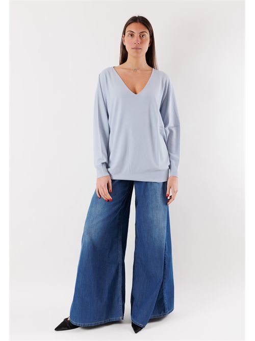 Maglia viscosa Scollo a V  linea morbida 3M0815C KONTATTO | 3M0815CCARTA ZUCCHERO