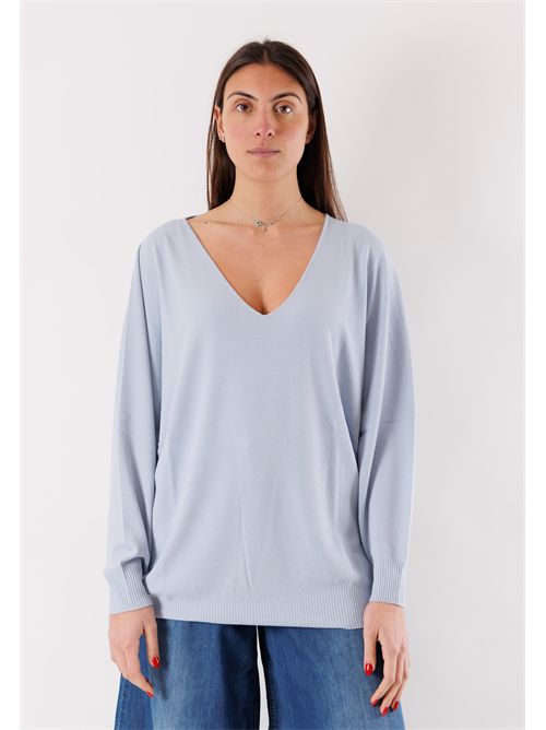 Maglia viscosa Scollo a V  linea morbida 3M0815C KONTATTO | 3M0815CCARTA ZUCCHERO