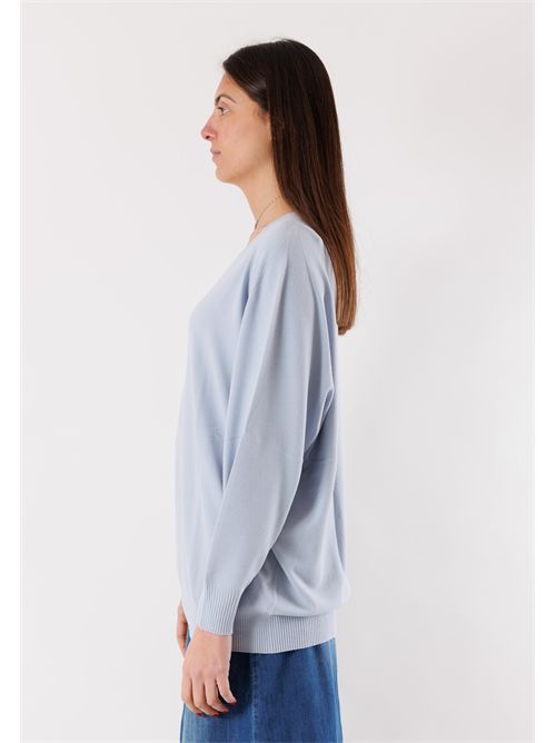 Maglia viscosa Scollo a V  linea morbida 3M0815C KONTATTO | 3M0815CCARTA ZUCCHERO