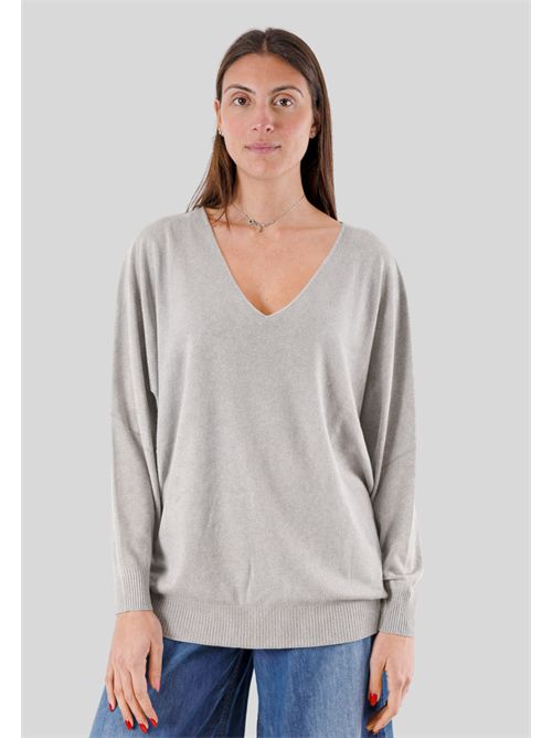 Viscose sweater V-neck soft line 3M0815C KONTATTO | 3M0815CGRIGIO