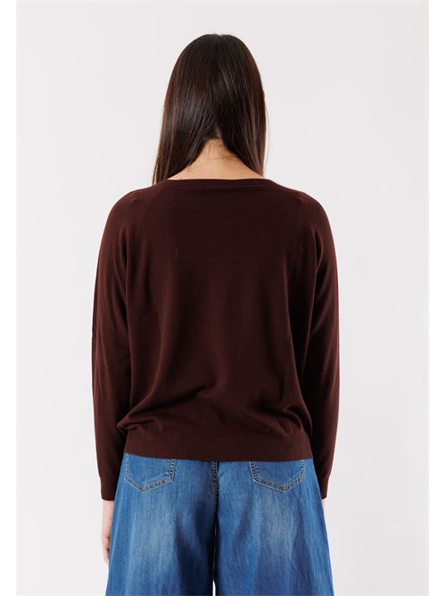 Maglia in filato leggero, taglio morbido 3M0820 KONTATTO | 3M0820CMOGANO