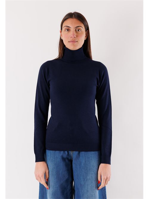 Maglia dolcevita rasato 3M0824CN KONTATTO | 3M0824CNBLU