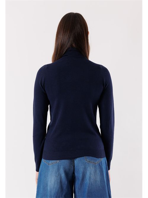 Maglia dolcevita rasato 3M0824CN KONTATTO | 3M0824CNBLU