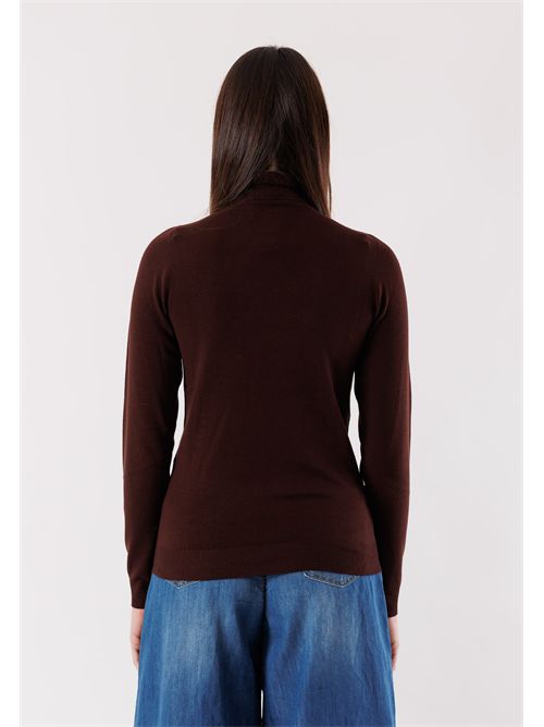 Maglia dolcevita rasato 3M0824CN KONTATTO | 3M0824CNMOGANO