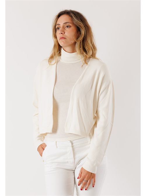 Cardigan corto in maglia leggera 3M0825 KONTATTO | 3M0825CAVORIO