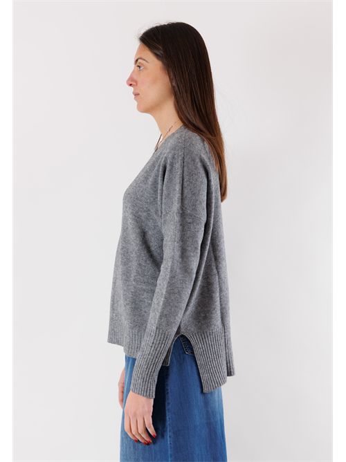 Maglia scollo a V Linea fluida 3M0842 KONTATTO | 3M0842CGRIGIO