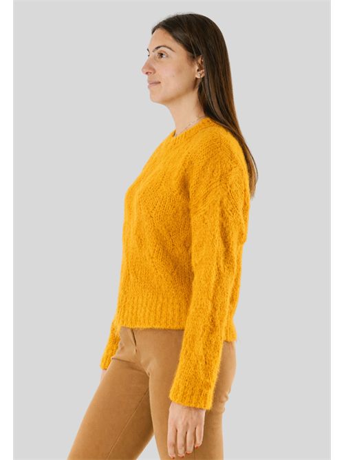 Maglia girocollo con trecce 3M0893CN KONTATTO | 3M0893CNOCRA