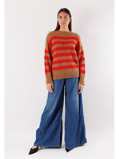 girocollo over righe KONTATTO | 3M0911CNBISC-ROSSO