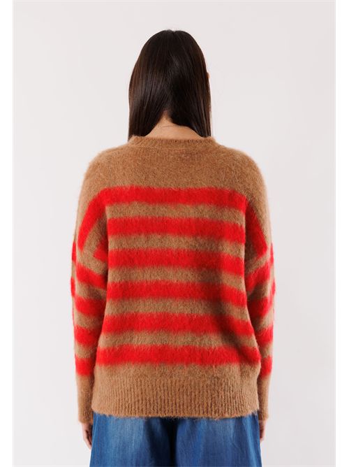 girocollo over righe KONTATTO | 3M0911CNBISC-ROSSO