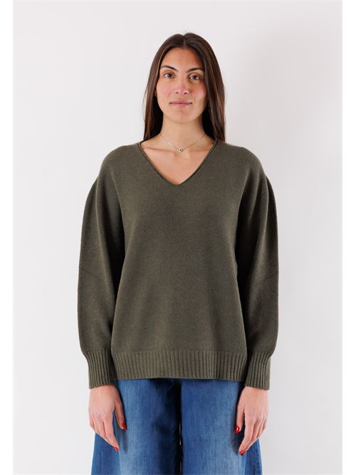 maglia scollo v KONTATTO | FA106NKAKI