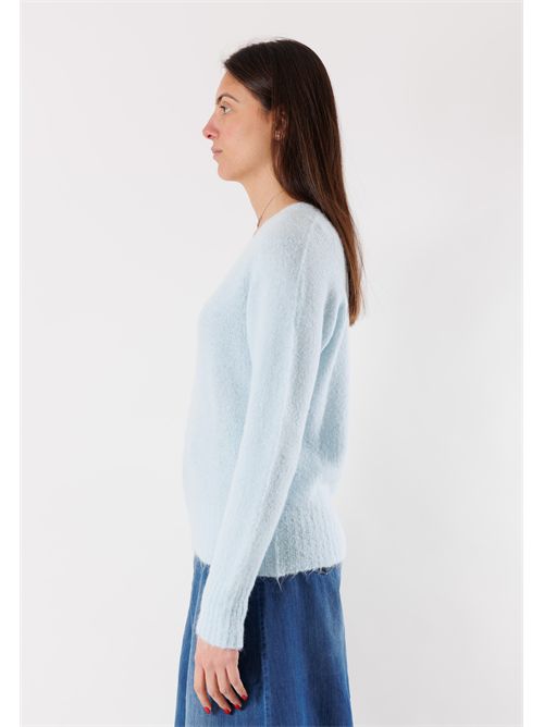 Maglia maniche lunghe filato bouclé misto mohair FA119C KONTATTO | FA119CAZZURRO