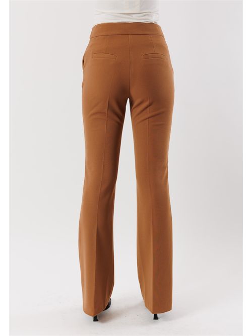 Stretch fabric flared pants AI25353 MESANGE | AI25535CAMMELLO