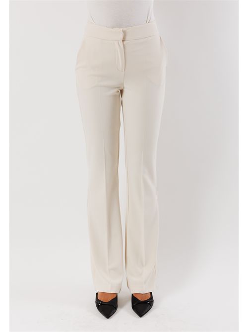 Stretch fabric flared pants AI25353 MESANGE | AI25535PANNA