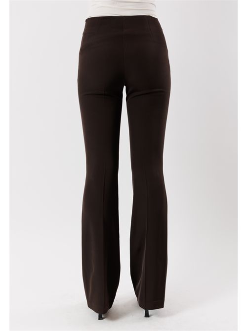 Bell-bottom pants in stretch fabric AI25541 MESANGE | AI25541MORO