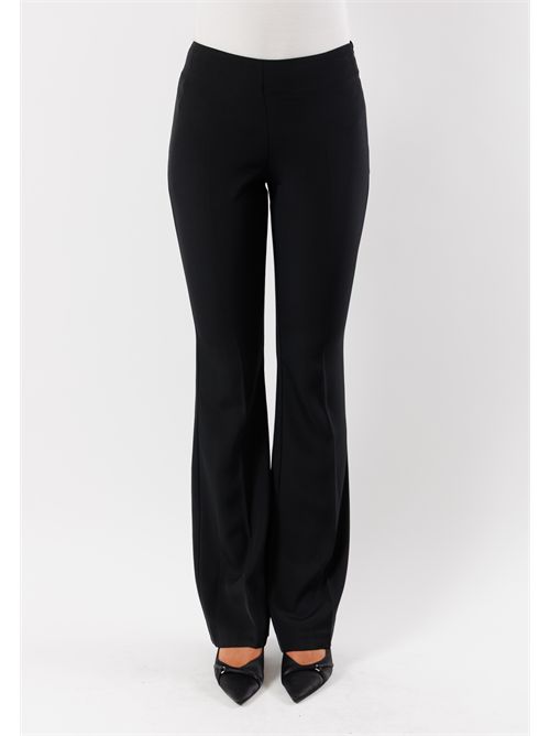 Bell-bottom pants in stretch fabric AI25541 MESANGE | AI25541NERO